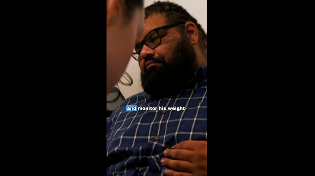 John Picone receiving a semaglutide injection to improve metabolic health before scalp surgery.