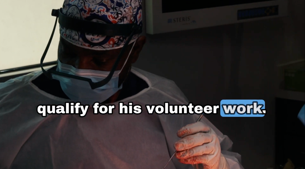 Dr. Sanusi Umar performs volunteer surgical treatment as part of his work with the Hair Peace Foundation helping patients with severe scalp disorders.