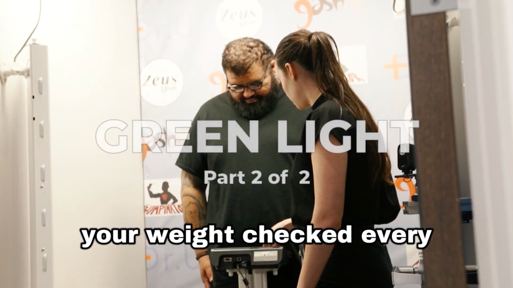 John attends weekly weigh-ins after four months of medically supervised treatment using semaglutide as part of cicatricial folliculitis surgery preparation.