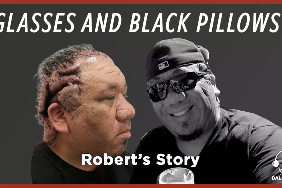 glasses and black pillows